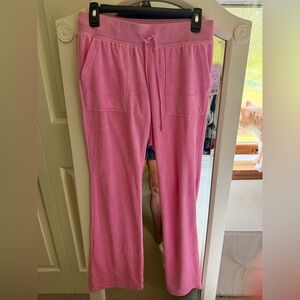 WILD FABLE - M - Pink Velour Lounge Long Flare Pants NEW